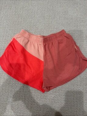 Wild Fable Women's Colorblock Shorts in Coral & Peach